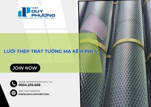 Lưới thép trát tường mạ kẽm phi 4
