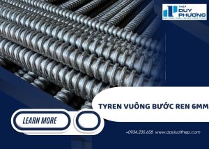 Tyren vuông bước ren 6mm