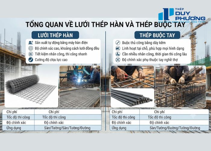 Tổng quan về lưới thép hàn và thép buộc tay